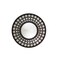 Northlight 24.75" Glamorous Cascading Orbs Black Framed Round Wall Mirror
